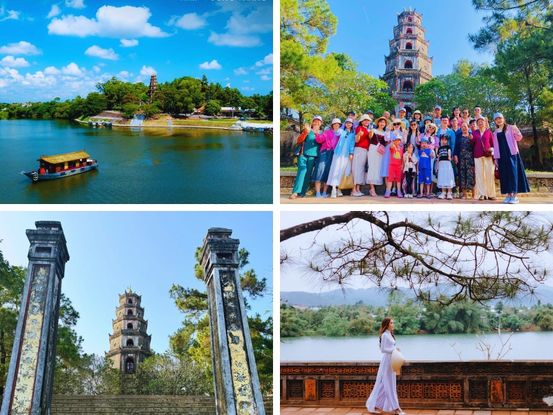 Tham quan chùa Thiên Mụ trong lịch trình tour Sài Gòn Đà Nẵng 4 ngày 3 đêm