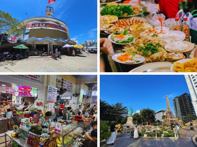 Vui chơi tại Công viên 7 Kỳ Quan và mua sắm đặc sản Chợ Cồn khi đi tour