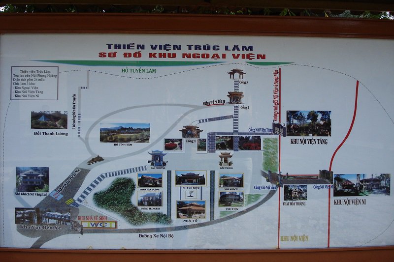 Bản đồ tham quan Thiền viện Trúc Lâm Đà Lạt