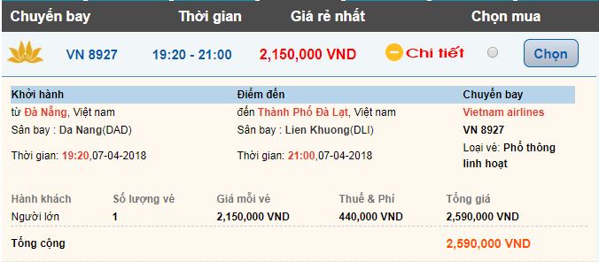 Vé máy bay Đà Nẵng đi Đà Lạt Vé máy bay Đà Nẵng đi Đà Lạt