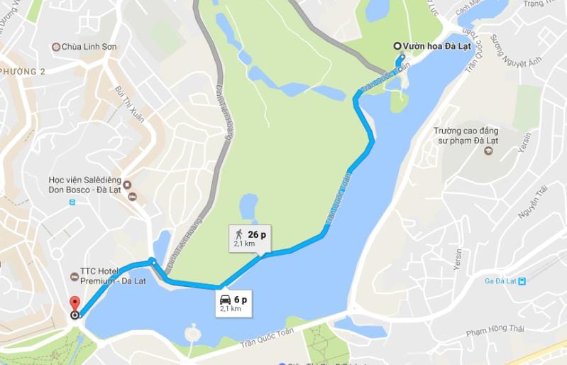 đường đi vườn hoa đà lạt vuon hoa da lat