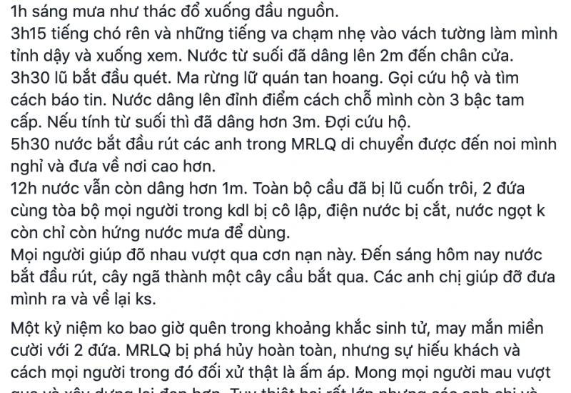 Ma Rừng Lữ Quán bị lũ vào ngày 8/8/2019