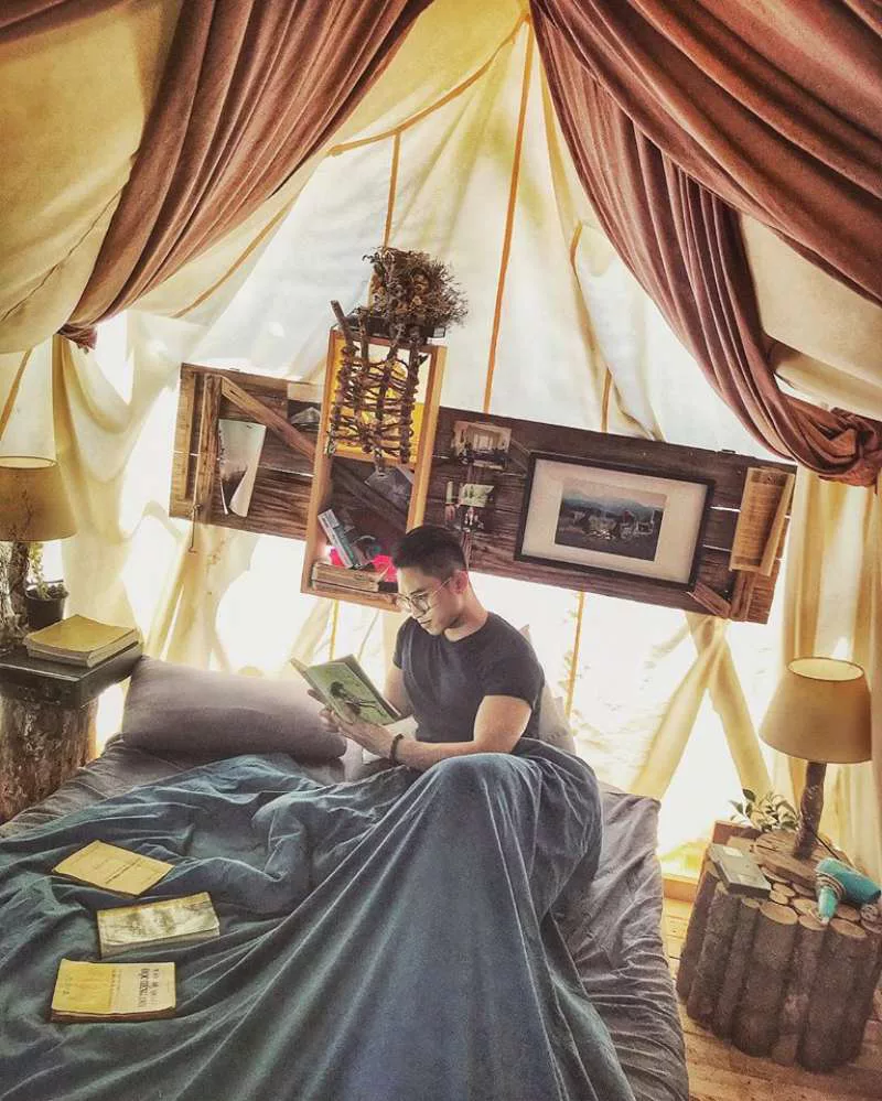 The Shelter homestay Đà Lạt có những căn lều dễ thương