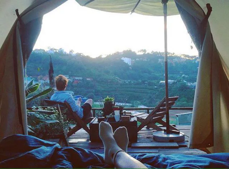 Không khí yên bình tại The Shelter homestay Đà Lạt