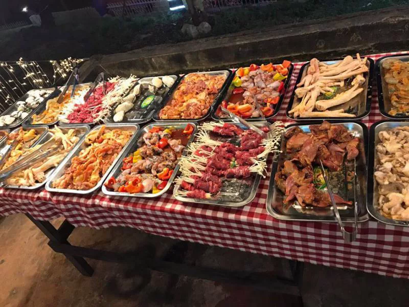 Đồ nướng tại quán Buffet Tê Pê 99k Đà Lạt Đồ nướng tại quán nướng Buffet Tê Pê 99k Đà Lạt
