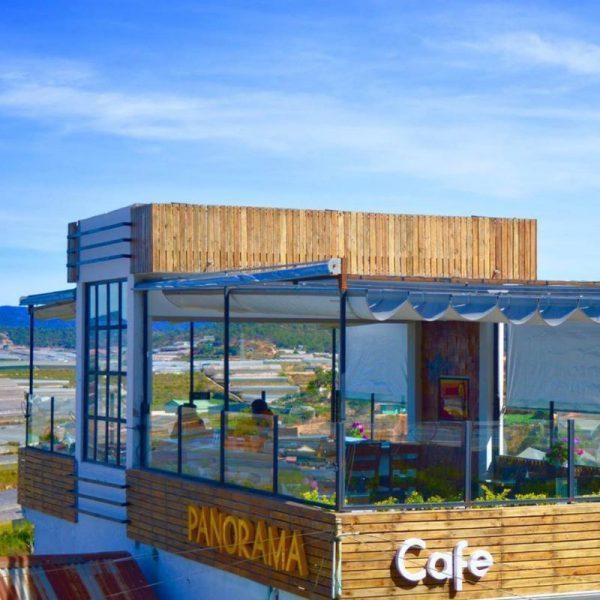 Review quán cafe Panorama Đà Lạt View ngắm thành phố về đêm