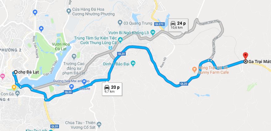 Đường đi Trại Mát