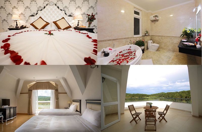 Resort Đà Lạt Sam Tuyền Lâm du lịch nghỉ dưỡng các phòng nghỉ bên trong Resort Đà Lạt Sam Tuyền Lâm