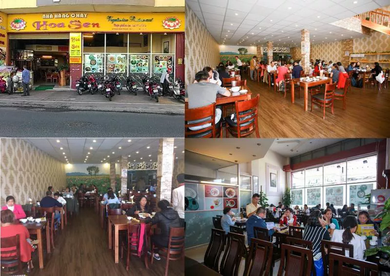Cơm chay hoa sen ở Đà Lạt
