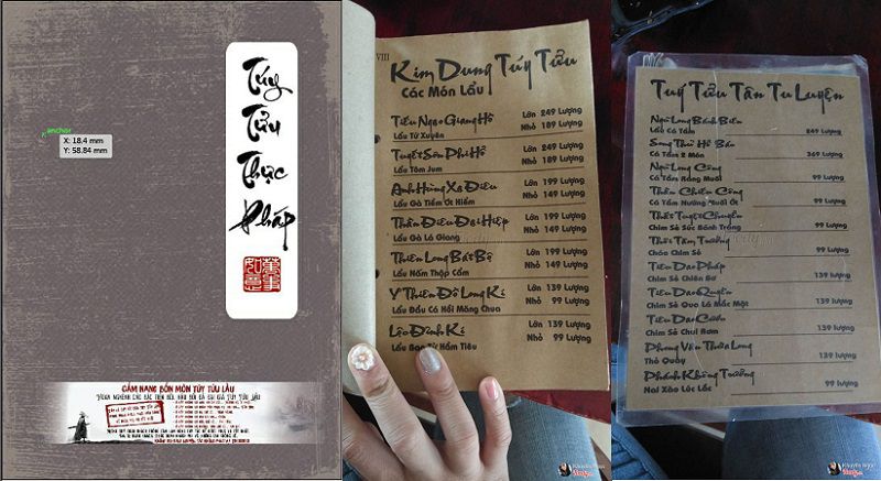 Thực đơn Quán lẩu & nướng Túy Tửu Lầu Đà Lạt