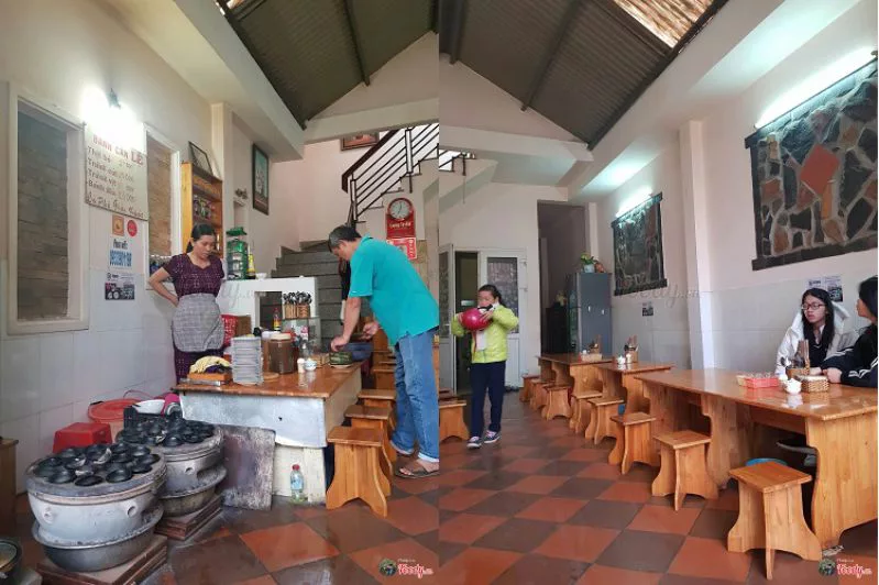 Món bánh Căn quán cô Lệ Đà Lạt