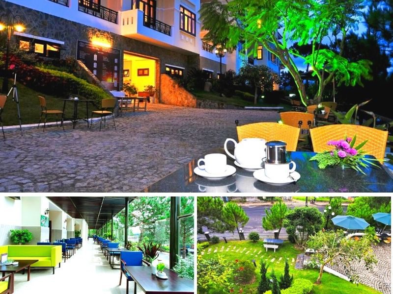 Quán cafe sân vườn Rose của Kỳ Hòa Đà Lạt Hotel