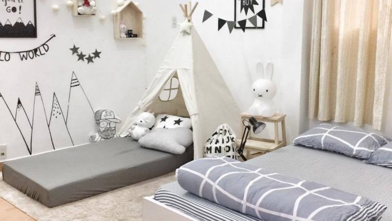 Phòng ngủ cực cute bên trong Misty Forest House homestay