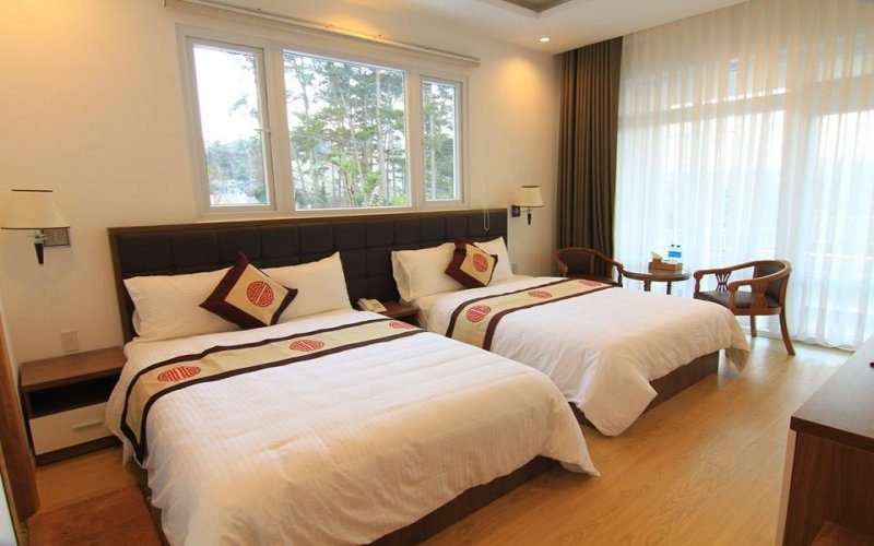 Phòng sang trọng, sạch sẽ trong khách sạn Nhật Vy Đà Lạt
