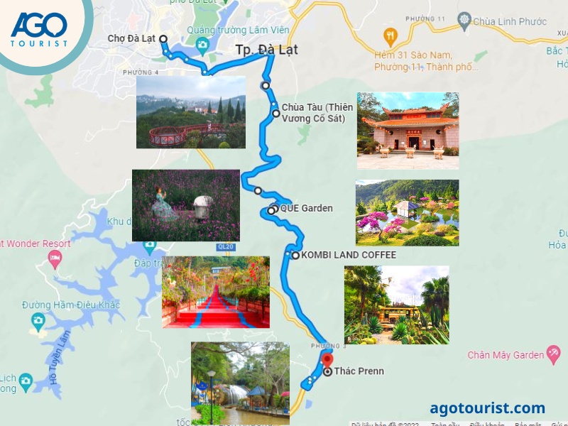 Bản đồ du lịch ở Đà Lạt