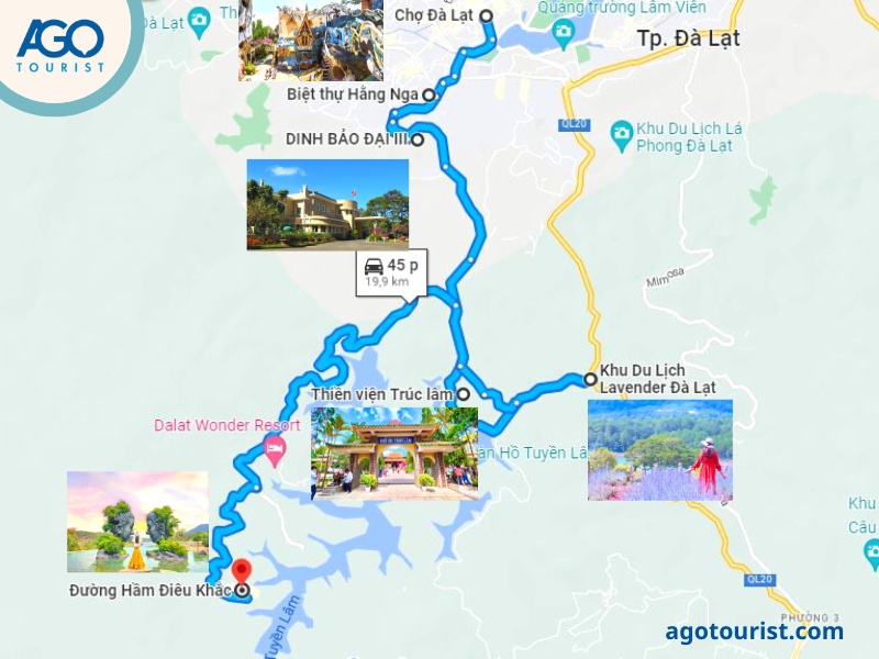 Bản đồ du lịch tại Đà Lạt