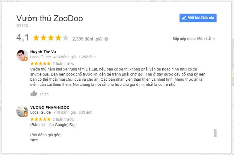 Review Zoodoo Đà Lạt Review Zoodoo Đà Lạt