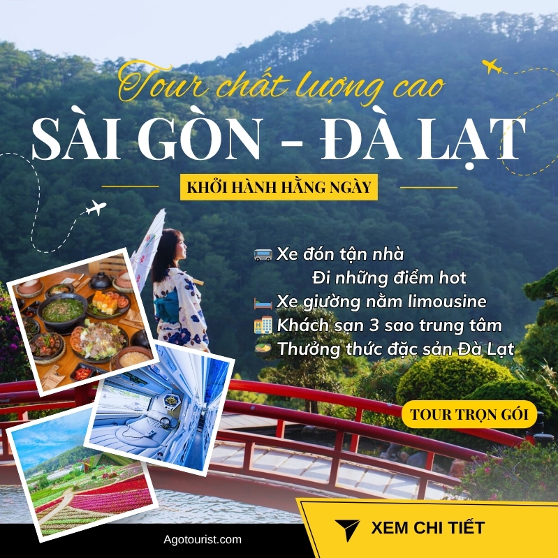 Tour du lịch từ HCM đi Đà Lạt 3 ngày 3 đêm do AGOTourist tổ chức, khởi hành hằng ngày Tour sài gòn Đà Lạt 3 ngày 3 đêm