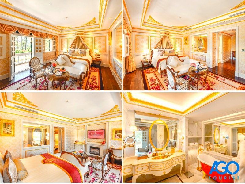 Không gian phòng Luxury Royal của Dalat Palace Hotel