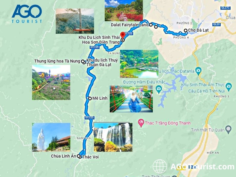 Địa điểm du lịch đà lạt hướng đi chùa Linh Ẩn