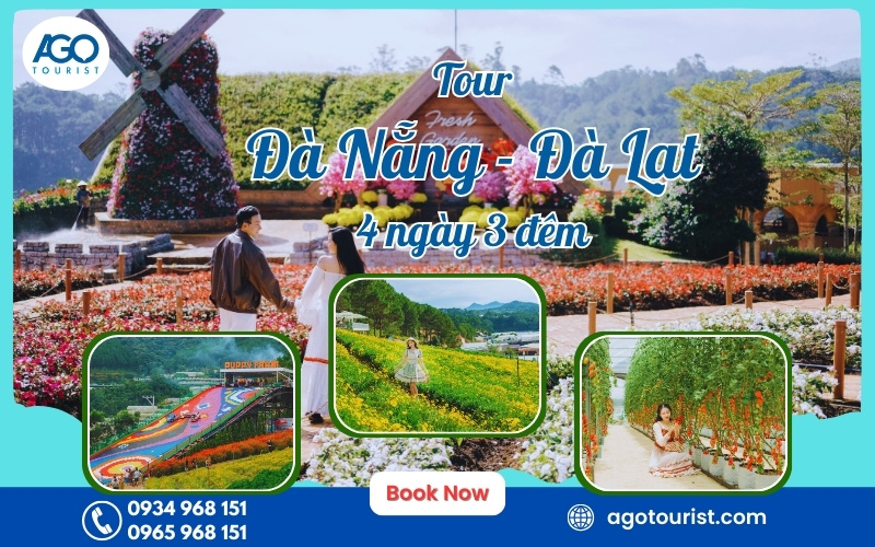 Tour Đà Nẵng Đà Lạt 4 ngày 3 đêm [Trọn gói – Đi xe phòng đôi]